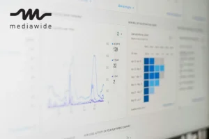 Screen showing analytics